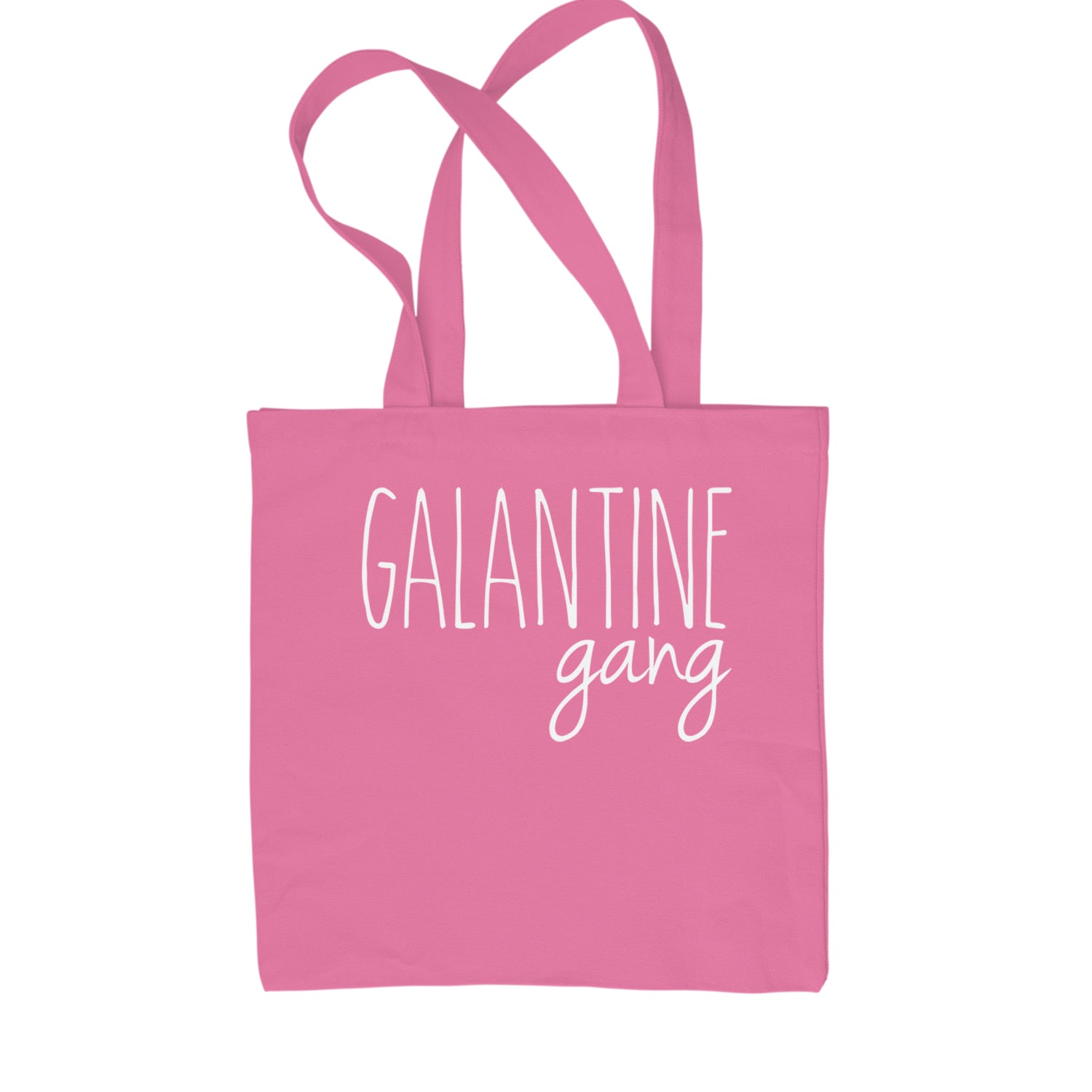 Galentine Gang Valentine's Shirt Shopping Tote Bag Pink