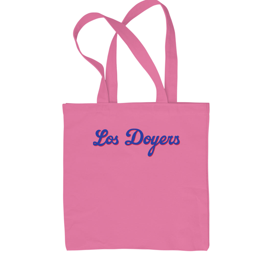 Los Doyers LA Baseball Shopping Tote Bag Pink