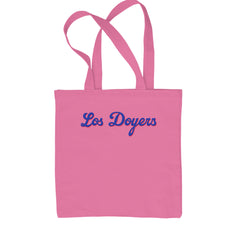 Los Doyers LA Baseball Shopping Tote Bag Pink