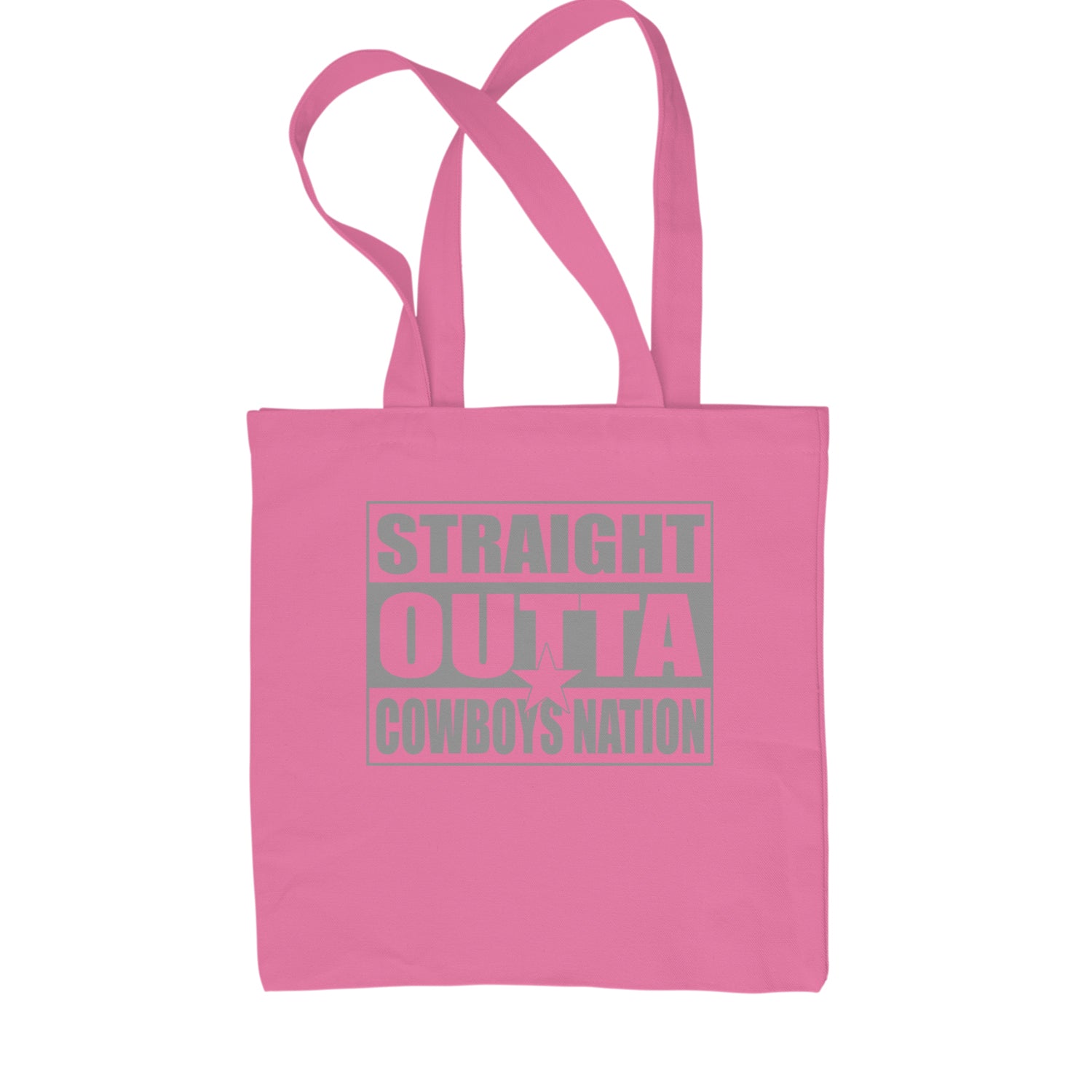 Straight Outta Cowboys Nation   Shopping Tote Bag Pink