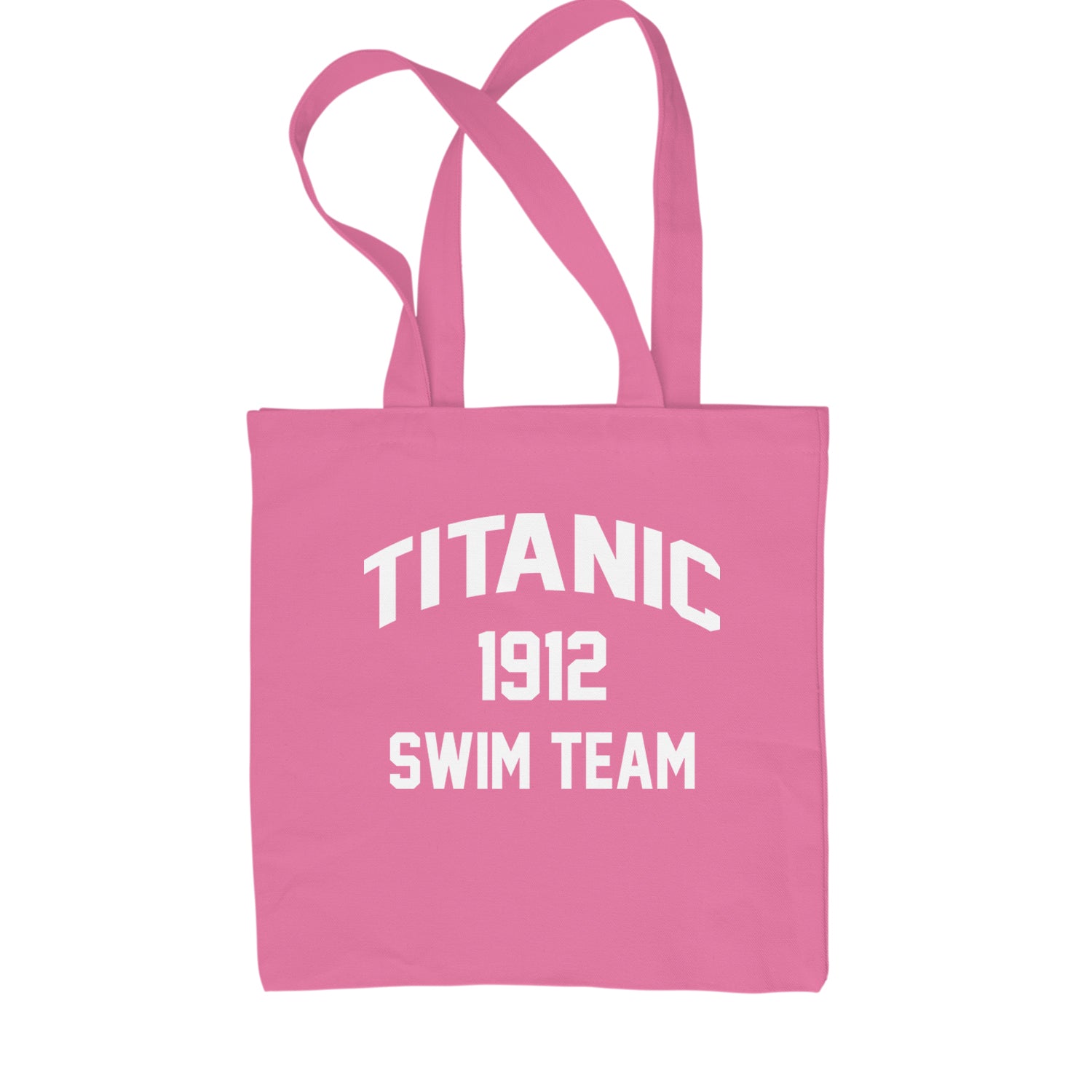 Titanic Swim Team 1912 Funny Cruise Shopping Tote Bag Pink