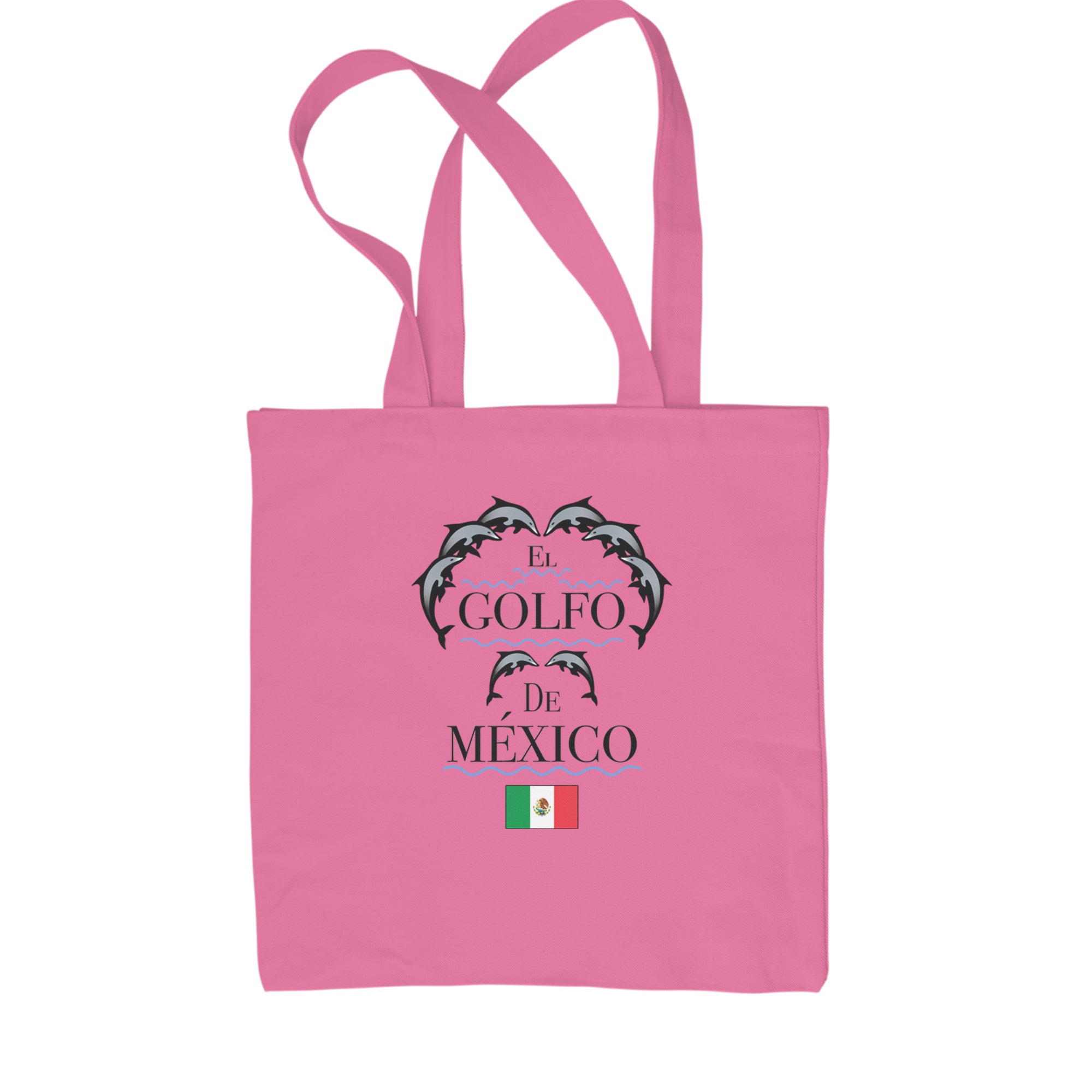 El Golfo De Mexico Dancing Dolphins Shopping Tote Bag Natural