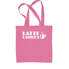 Latte Larry's Enthusiastic Coffee Shopping Tote Bag Pink