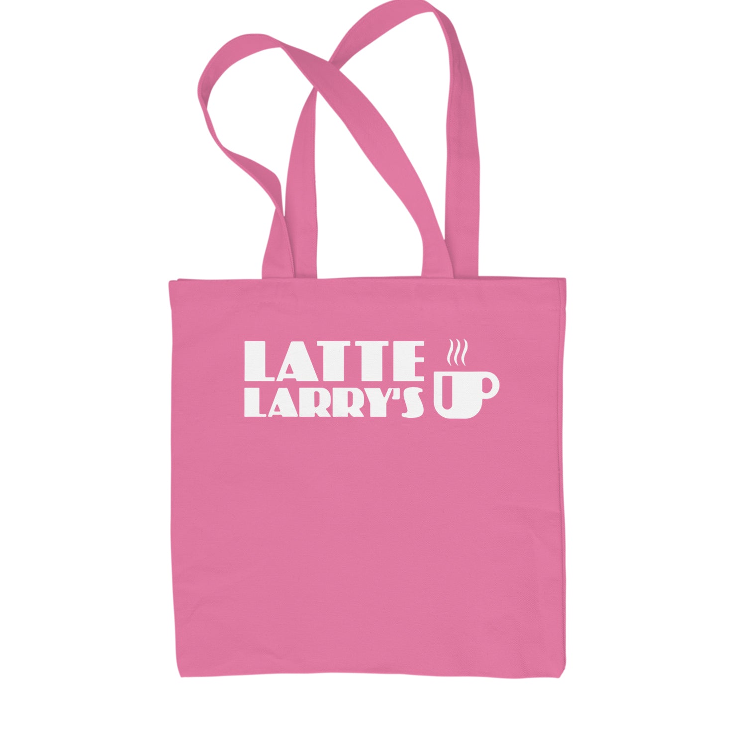 Latte Larry's Enthusiastic Coffee Shopping Tote Bag Pink