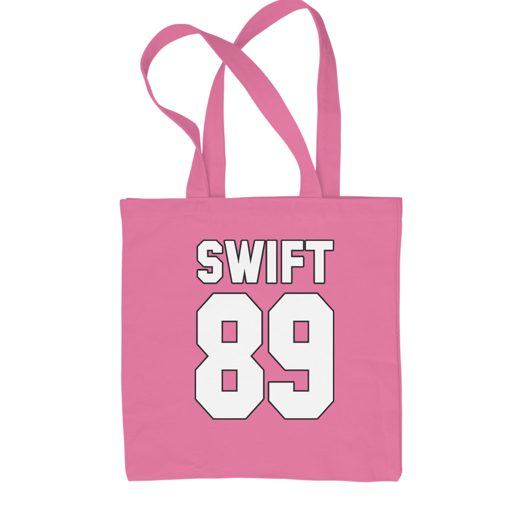Swift 89 Birth Year Music Fan Era Poets Department Lover Shopping Tote Bag Pink