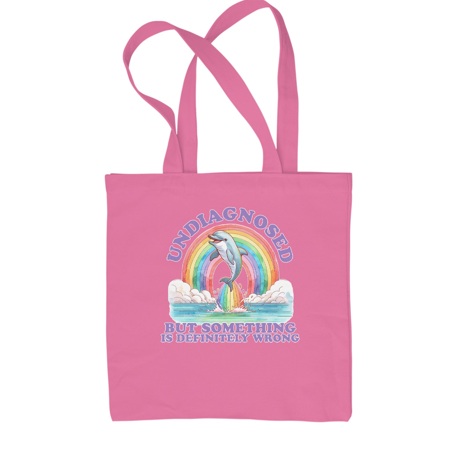 Undiagnosed But Something Is Definitely Wrong Shopping Tote Bag Pink
