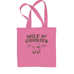 Milf And Cookies Shopping Tote Bag Pink