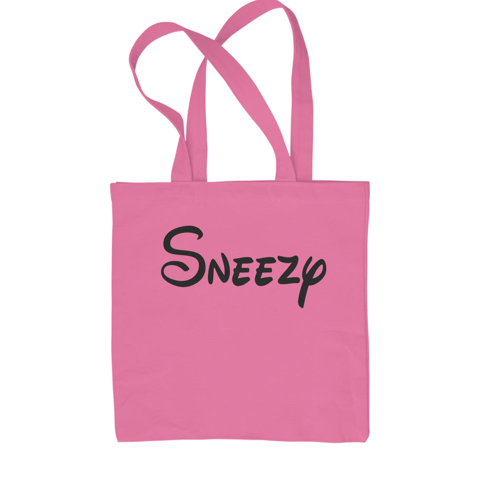 Sneezy - 7 Dwarfs Costume Shopping Tote Bag Pink