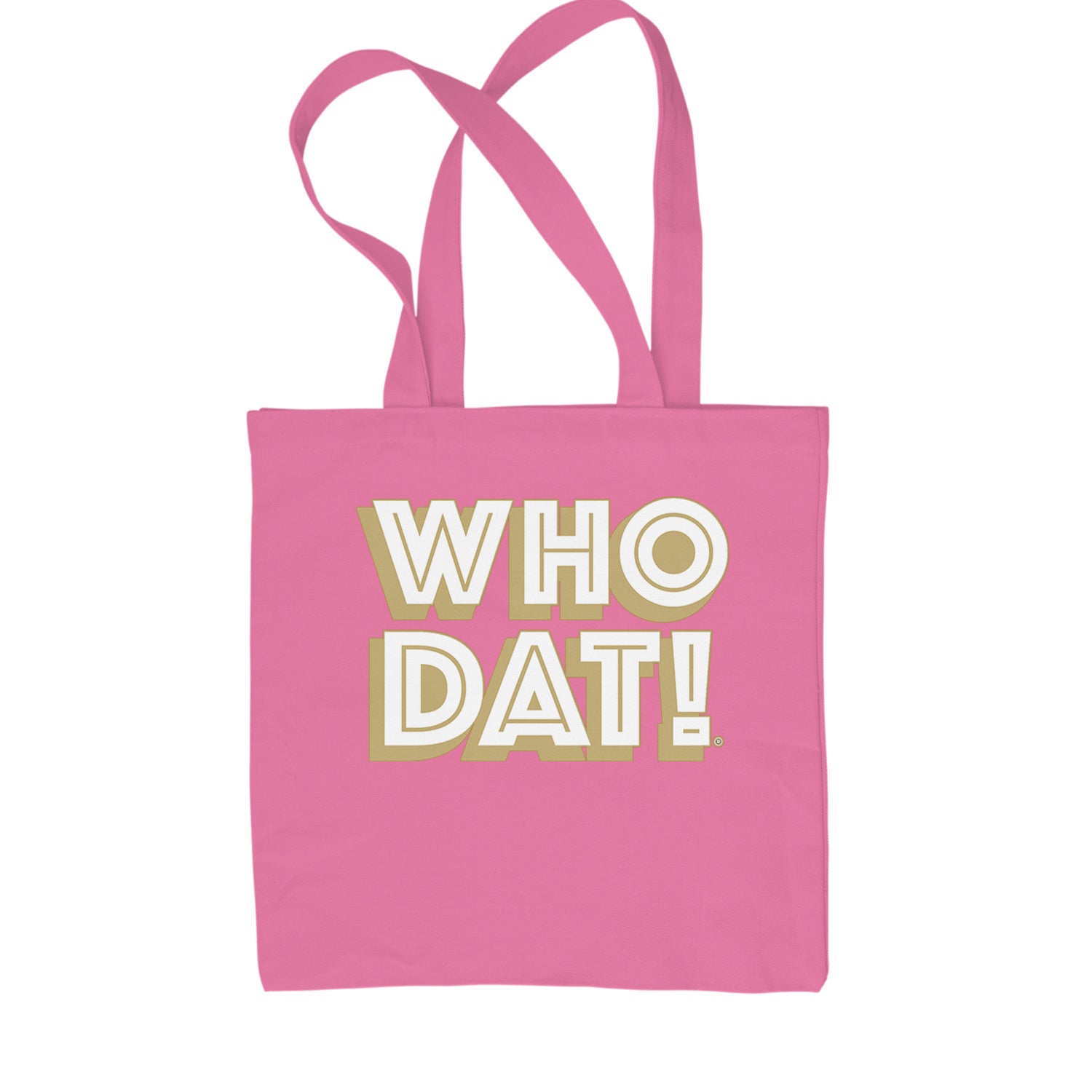 Who Dat Nation Big Bold New Orleans Shopping Tote Bag Pink