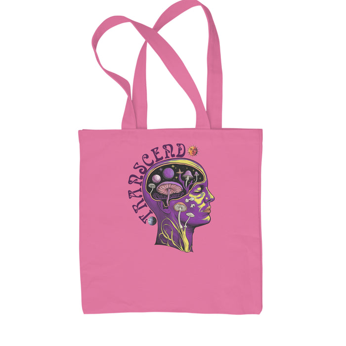 Psychedelic Cosmic Mushroom Head Shopping Tote Bag