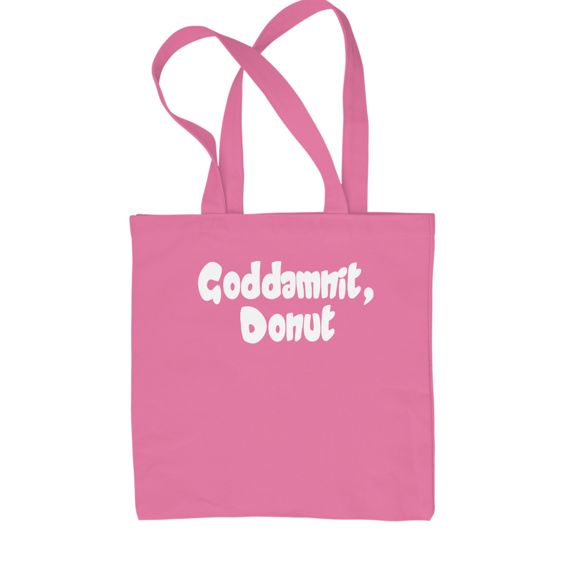 Godd-mnit, Donut Carl Shopping Tote Bag Pink