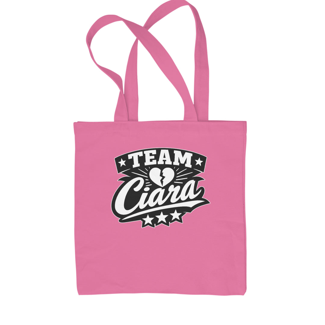 Team Ciara Scamanda Broken Heart Shopping Tote Bag Pink