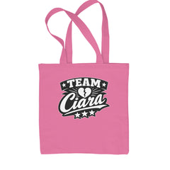 Team Ciara Scamanda Broken Heart Shopping Tote Bag Pink