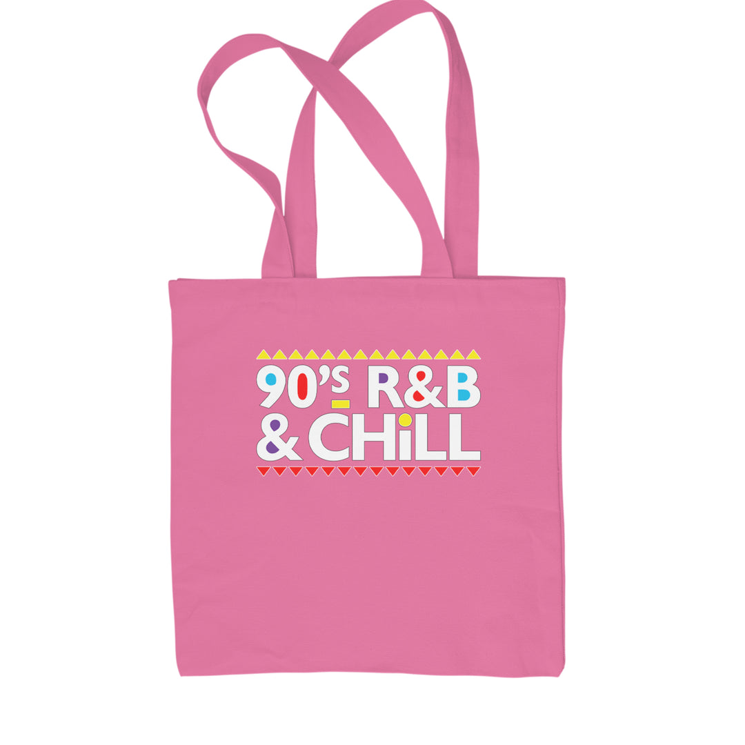 90s R&B and Chill Retro Throwback Shopping Tote Bag Pink