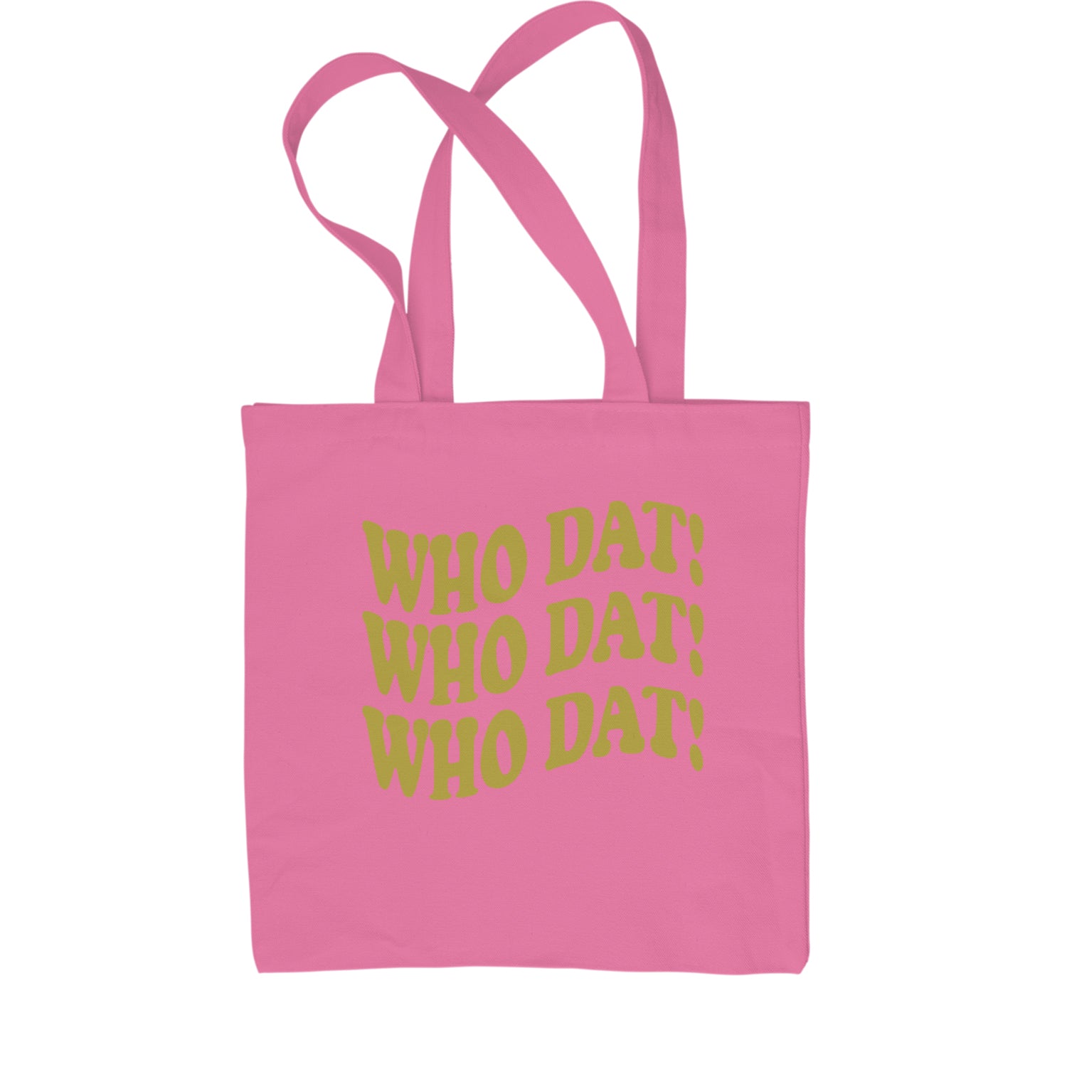 Who Dat Wavy Design Who Dat Nation Shopping Tote Bag Pink