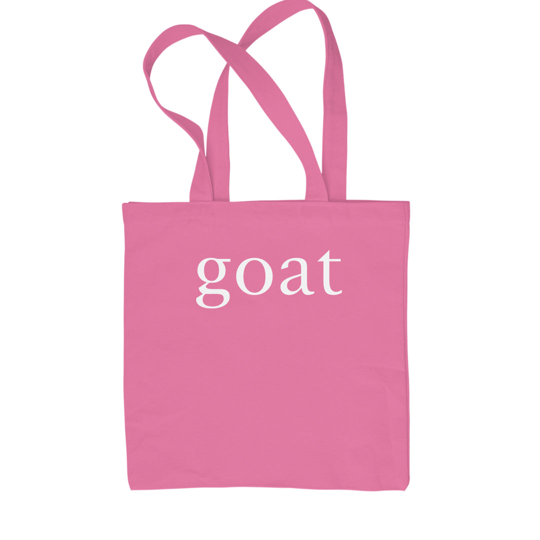 GOAT - Greatest Of All Time  Shopping Tote Bag Pink