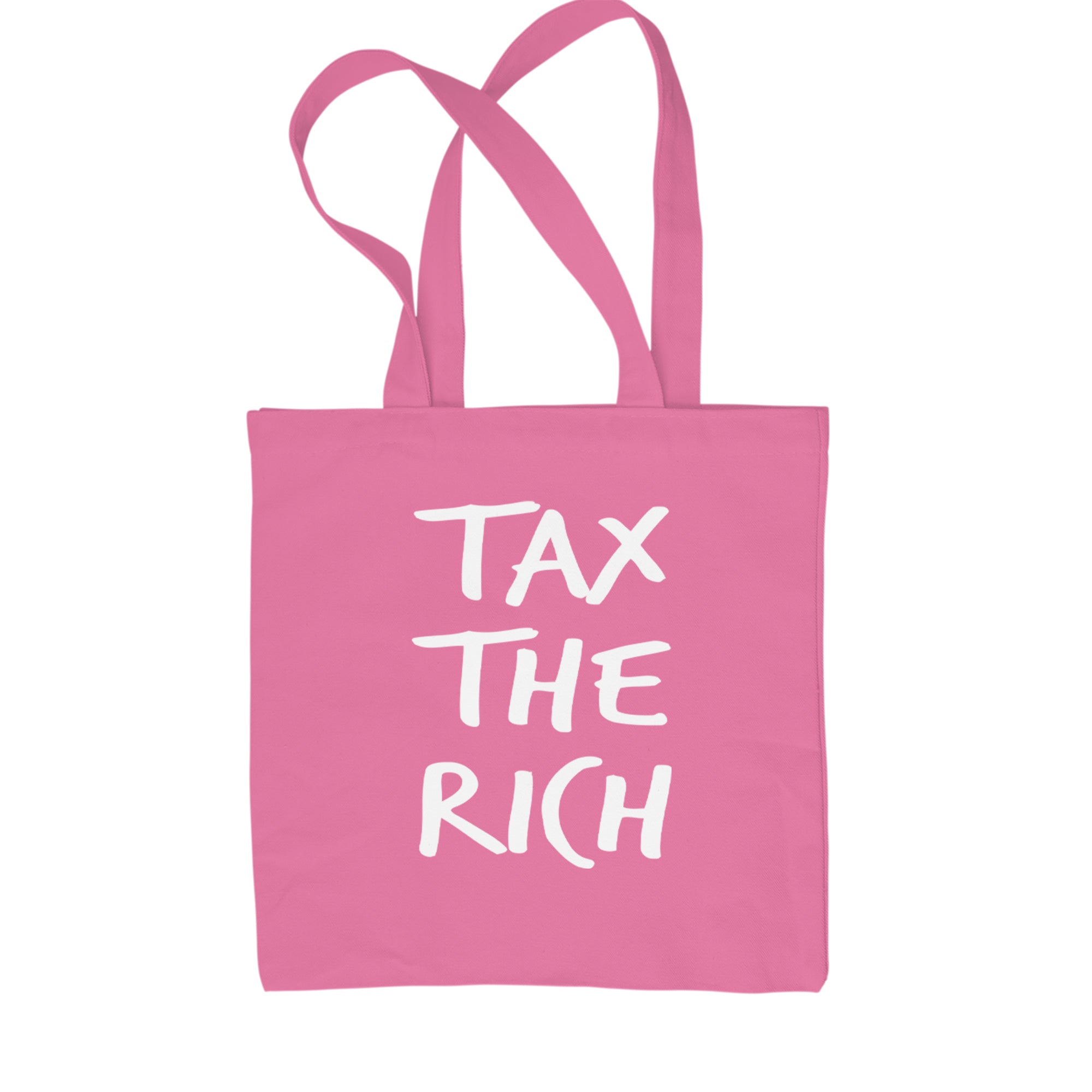 Tax the Rich Protest Wealth Inequality Shopping Tote Bag Pink