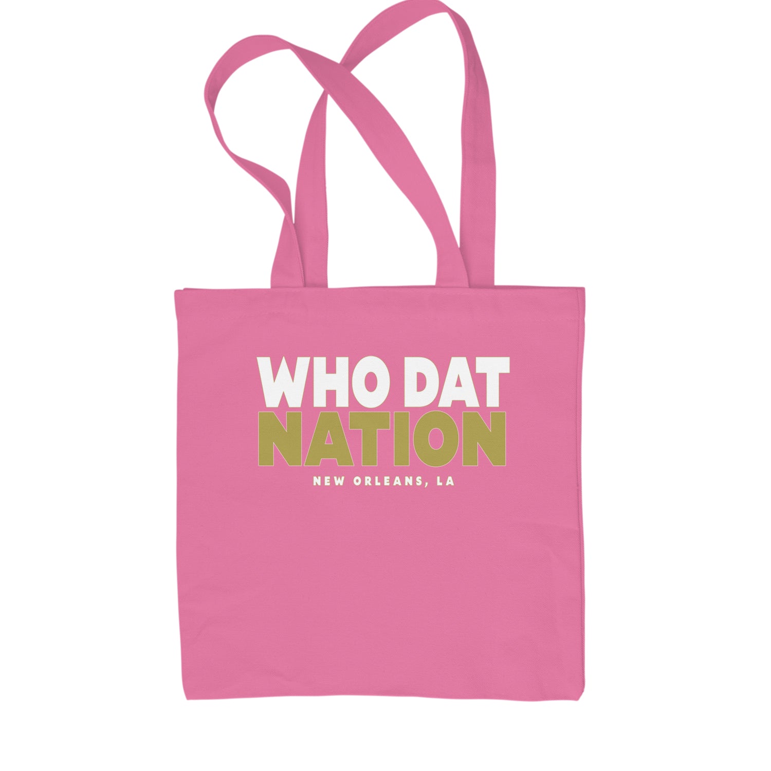 New Orleans Who Dat Nation Shopping Tote Bag Pink