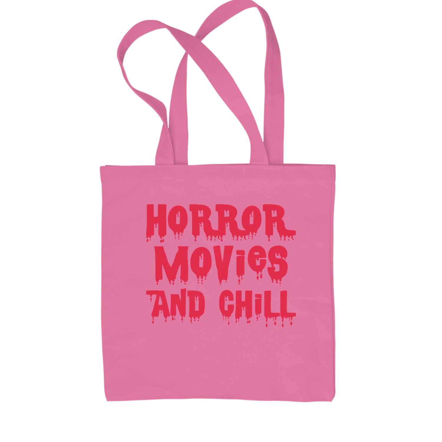 Horror Movies and Chill Shopping Tote Bag Pink