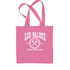 Leo Valdez Son of Hephaestus Forge Master Shopping Tote Bag Pink