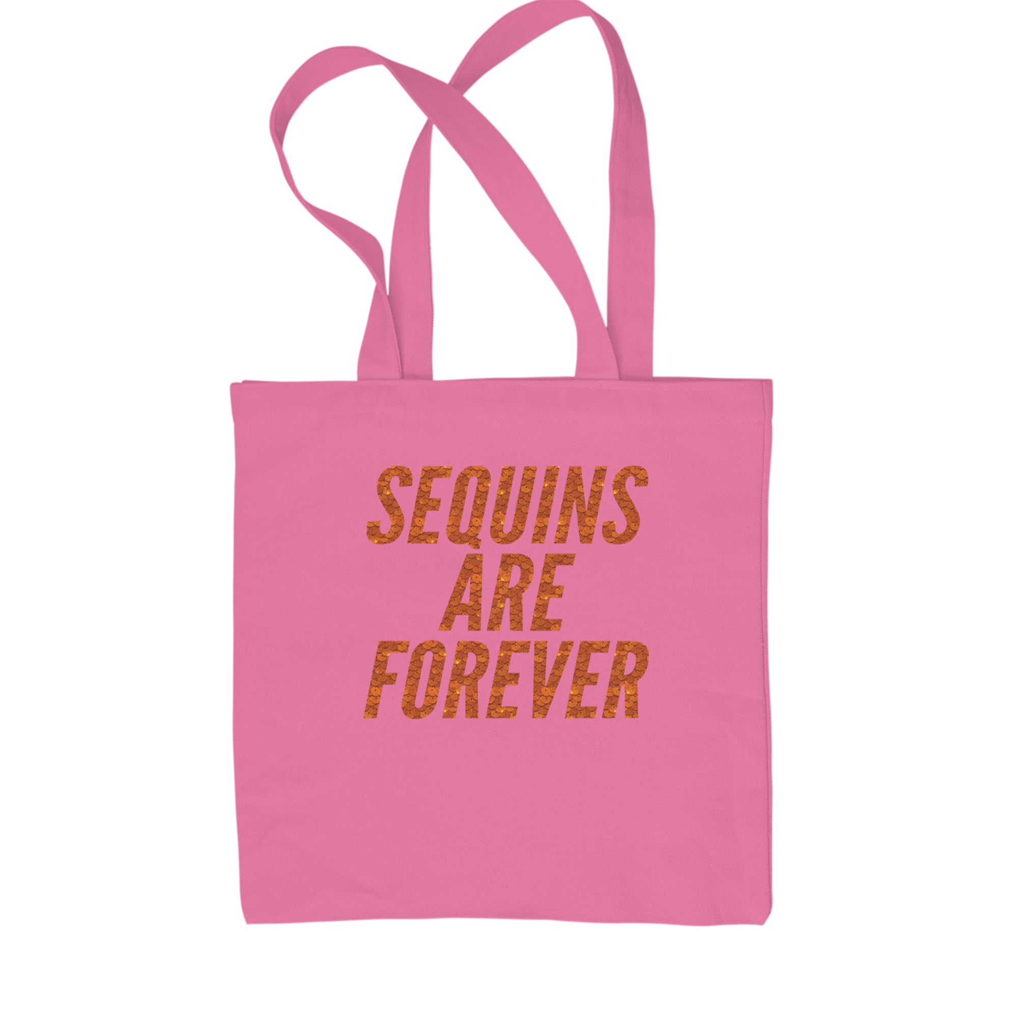 Sequins Are Forever Retro Glam Shopping Tote Bag Pink