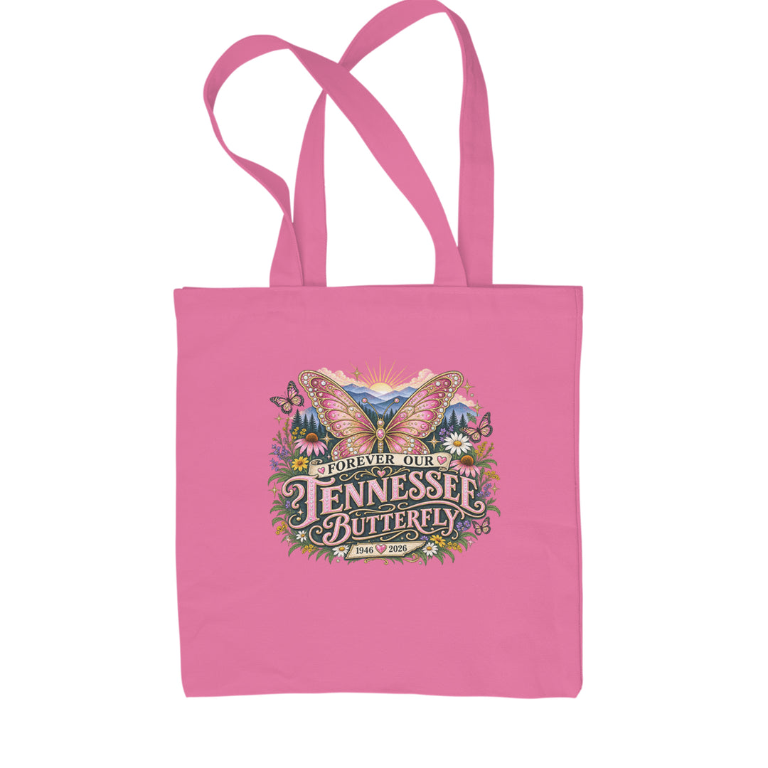 Forever Our Tennessee Butterfly Dolly Shopping Tote Bag Pink