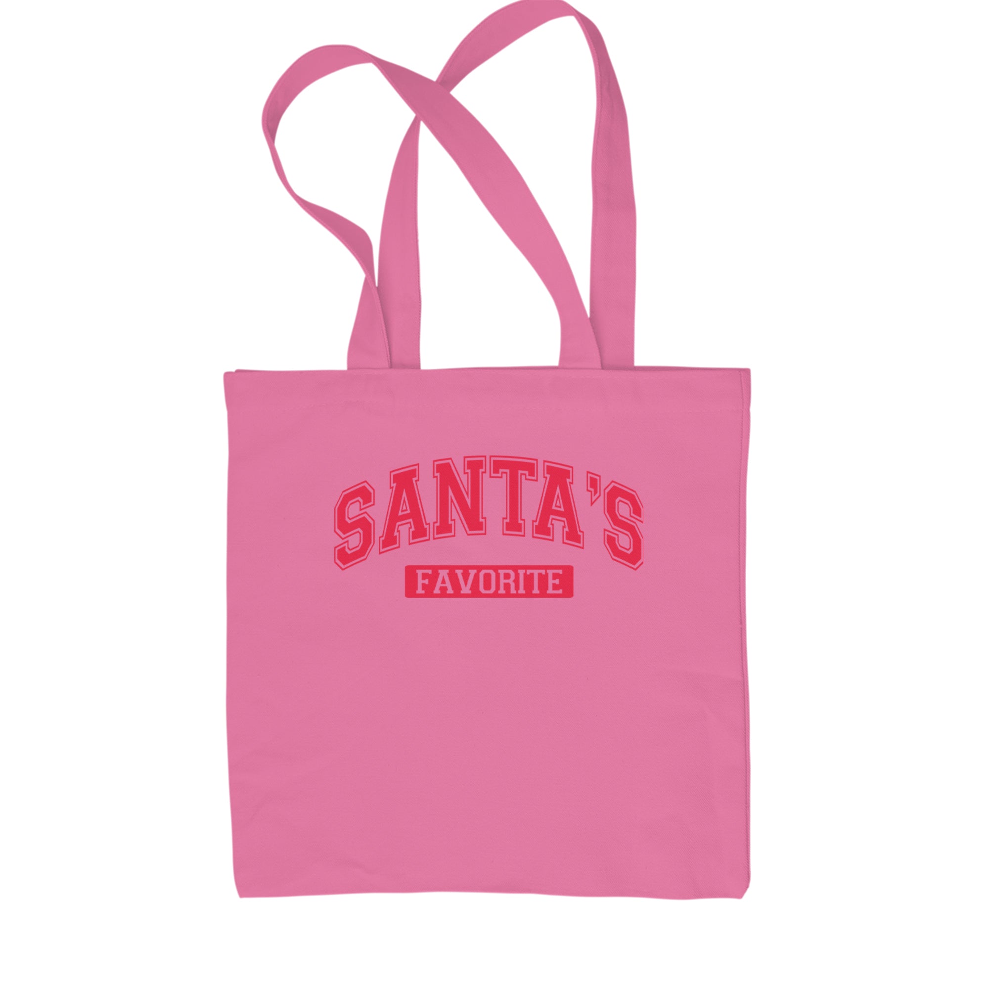 Santa's Favorite Shopping Tote Bag Pink
