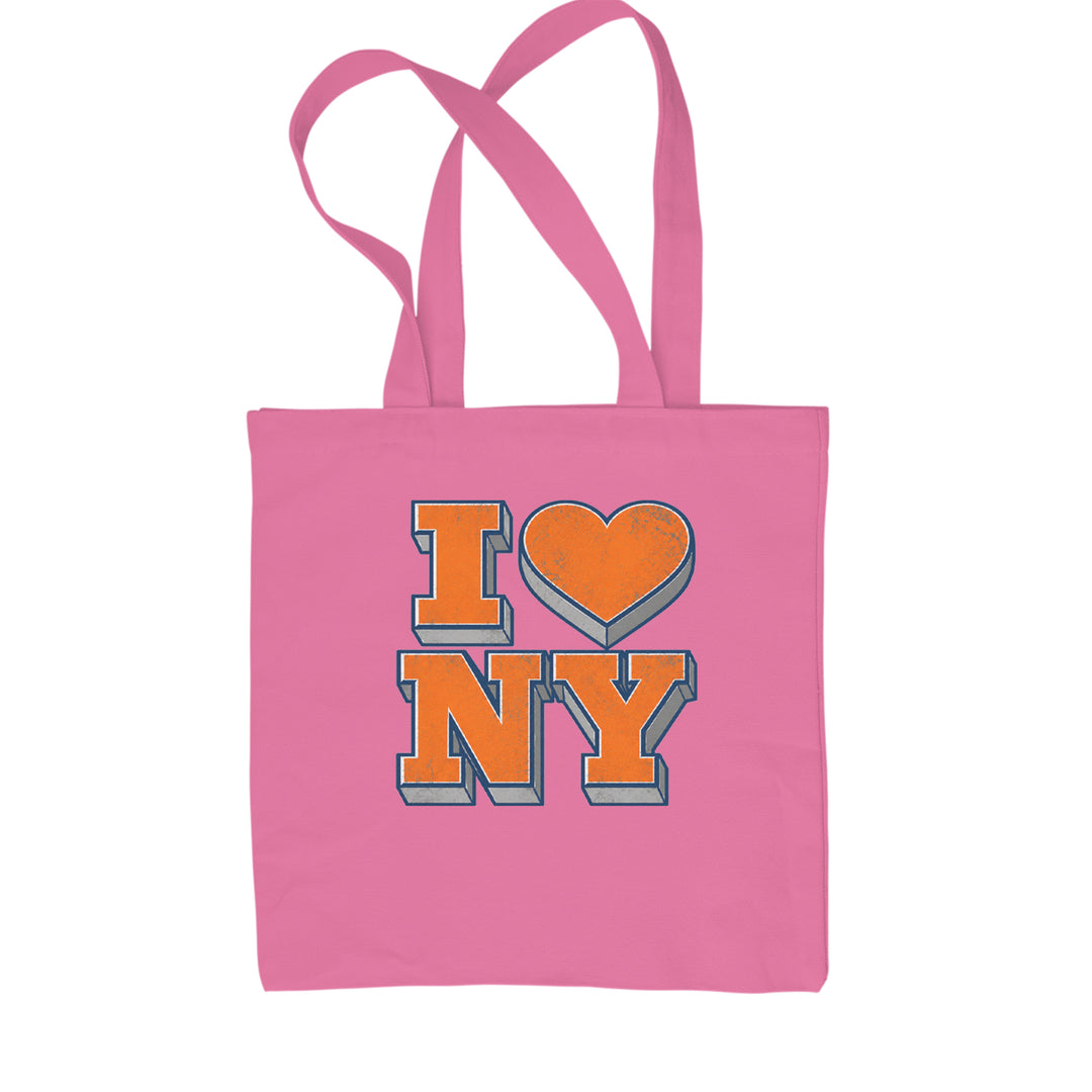 New York City Pride Heart Shopping Tote Bag Pink
