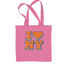 New York City Pride Heart Shopping Tote Bag Pink