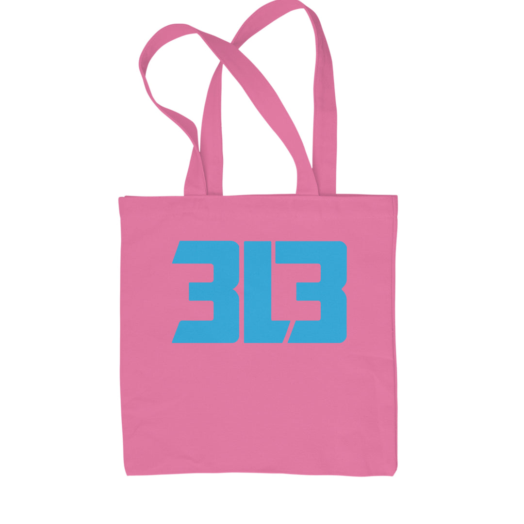 3L3 From The 313 Detroit Football Shopping Tote Bag Pink