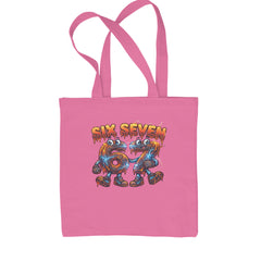 67 Lava Lightning Six Seven Meme Shopping Tote Bag Pink