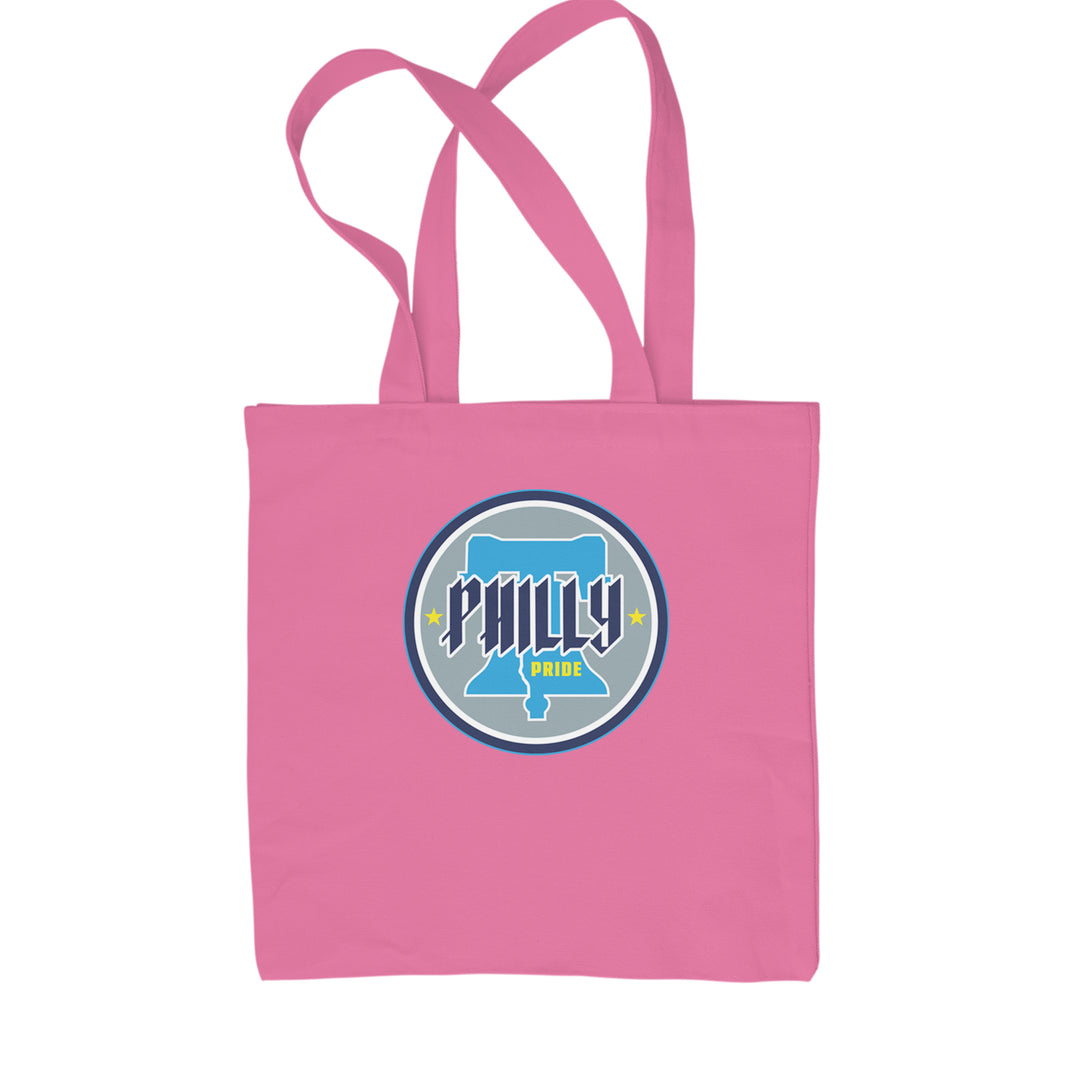 Philly Pride Liberty Bell Shopping Tote Bag Pink
