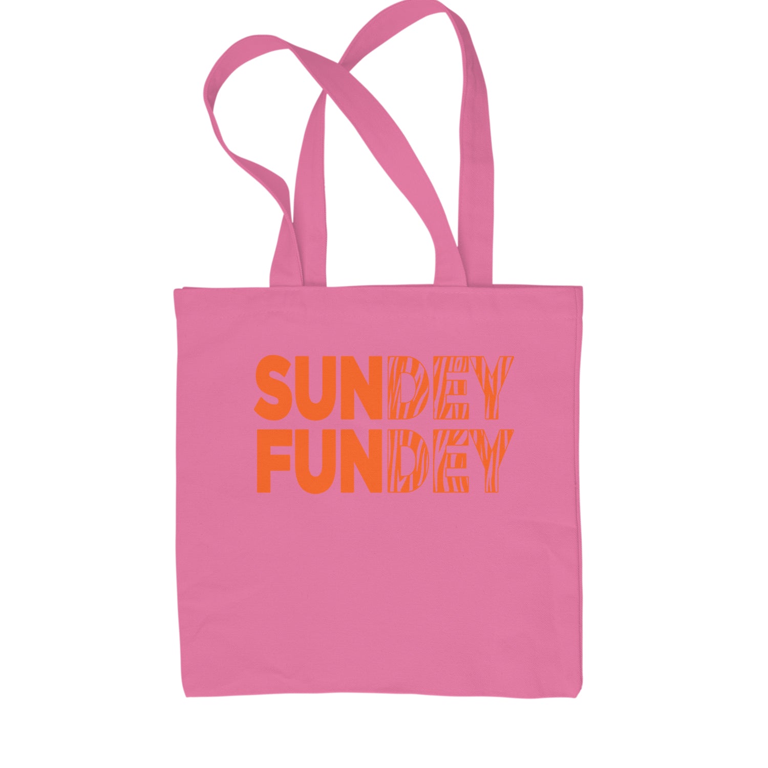 SunDEY FunDEY Sunday FundayShopping Tote Bag Pink