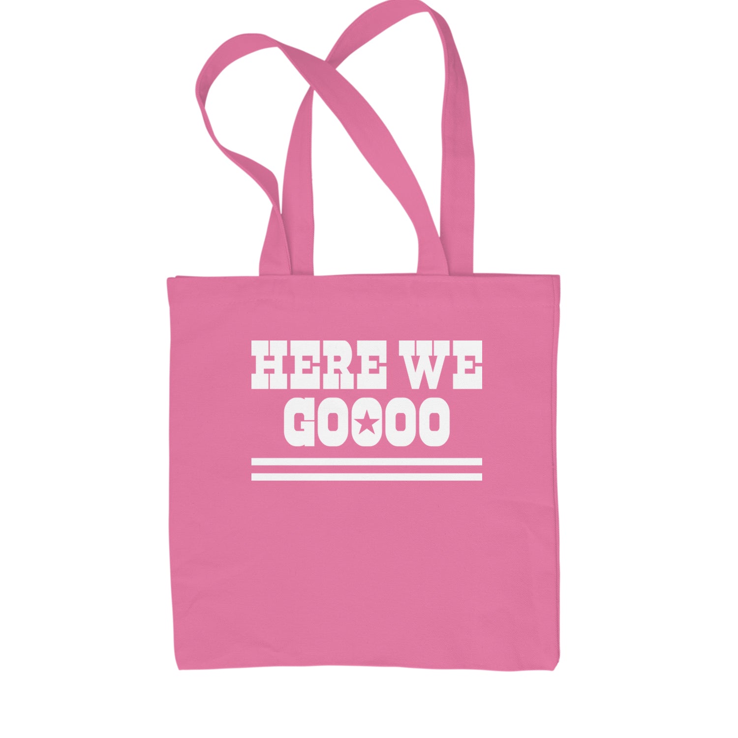 Here We Go Dem Boys Dallas Football Shopping Tote Bag Pink