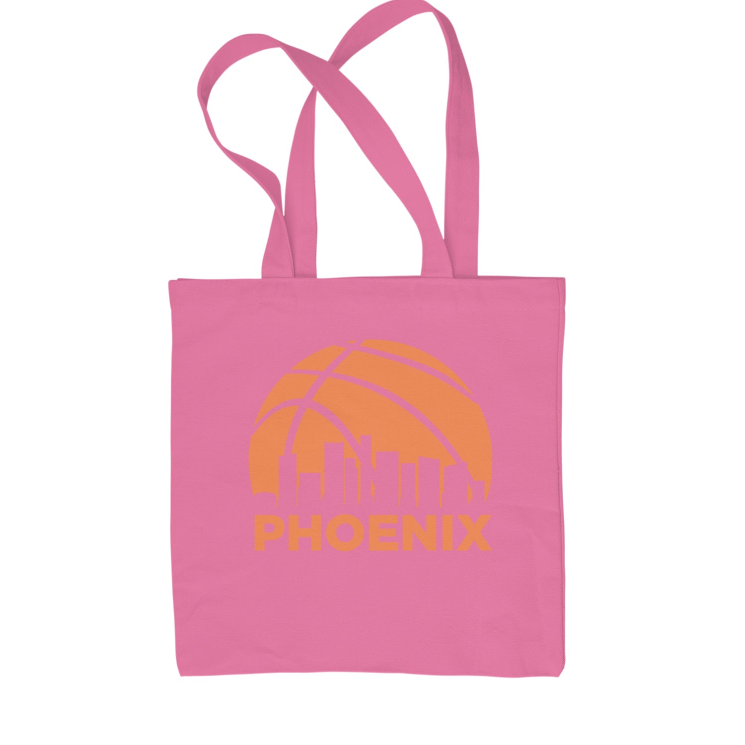 Phoenix Basketball Sunset City Skyline Shopping Tote Bag Pink