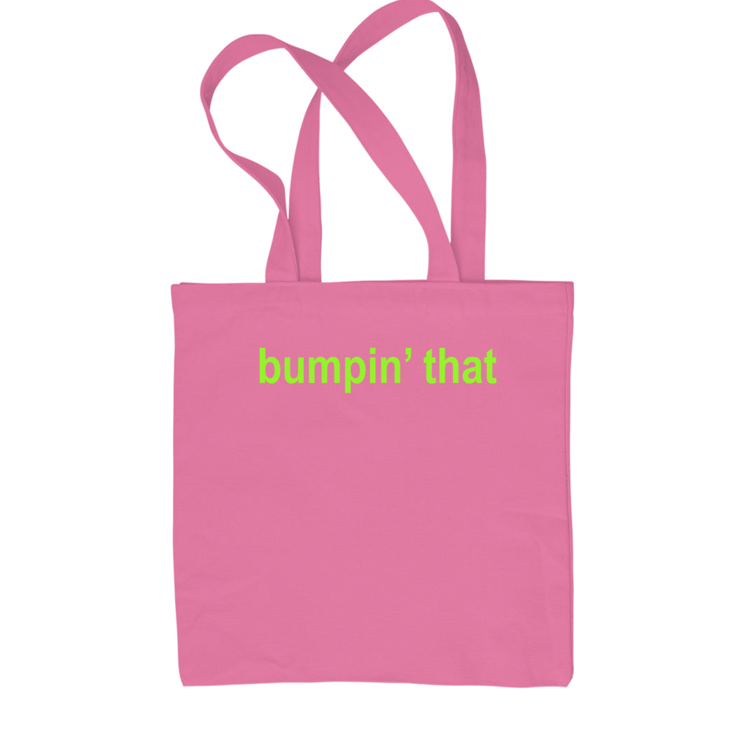 Bumpin' That Brat Music Shopping Tote Bag Pink