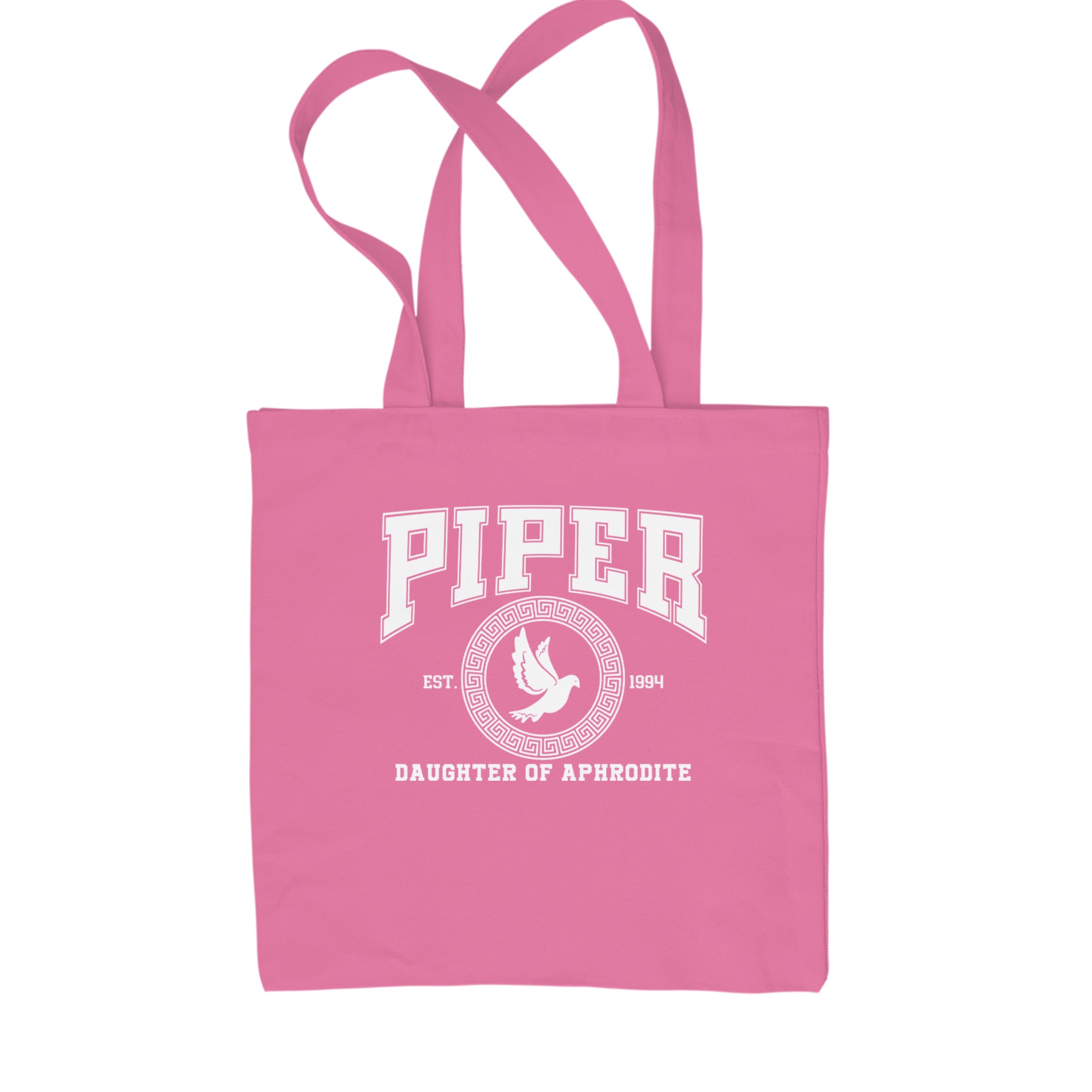 Piper Daughter of Aphrodite Rebel Heart Shopping Tote Bag Pink