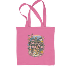 I Will Always Love You Dolly Shopping Tote Bag Pink