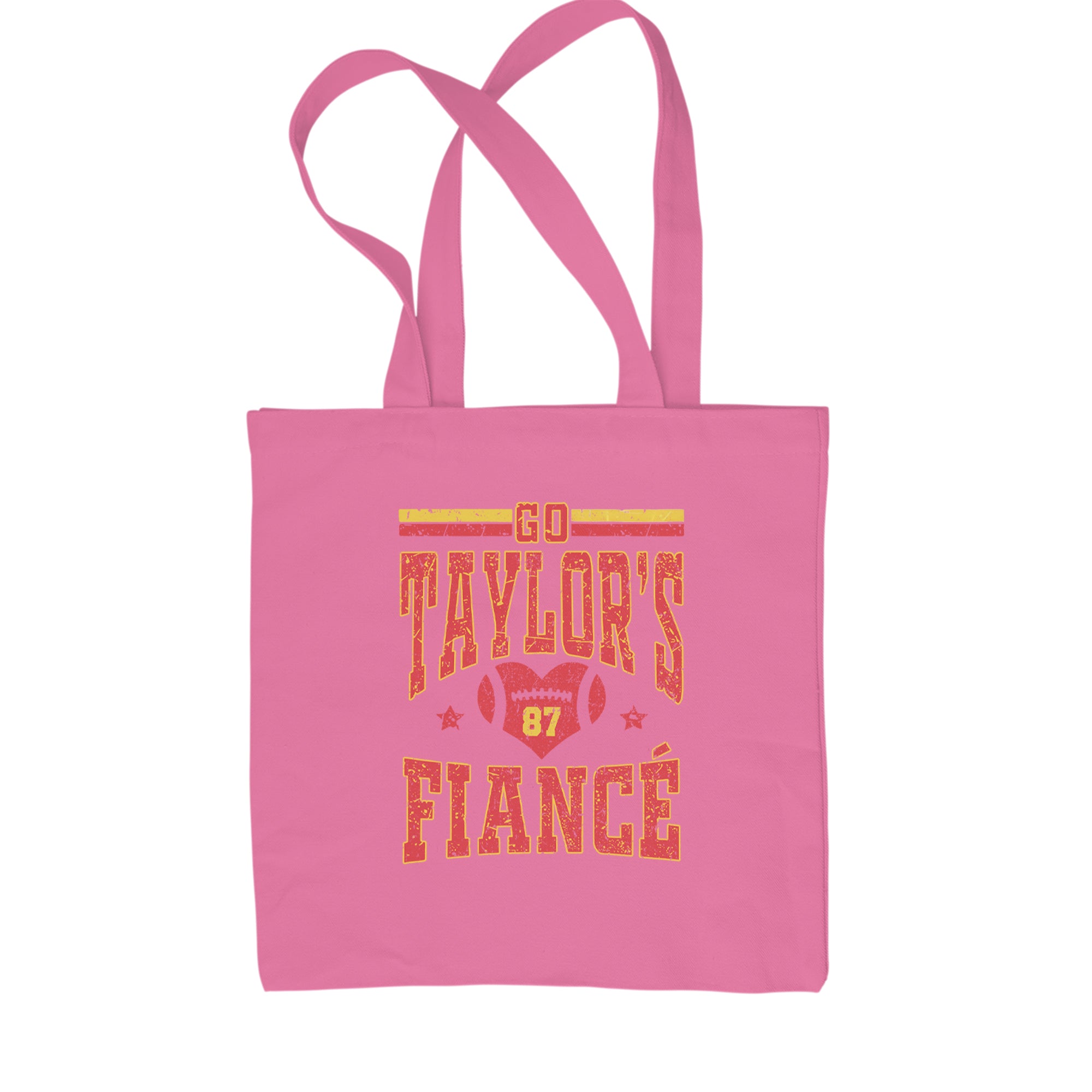 Go Taylor's Fiancé Engagement Game Day Shopping Tote Bag Pink