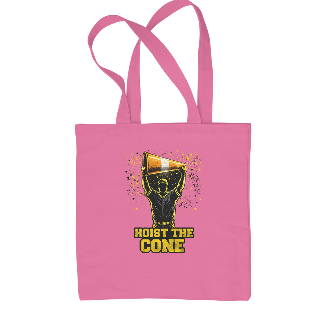 Hoist The Cone Pittsburgh Pride Shopping Tote Bag Pink