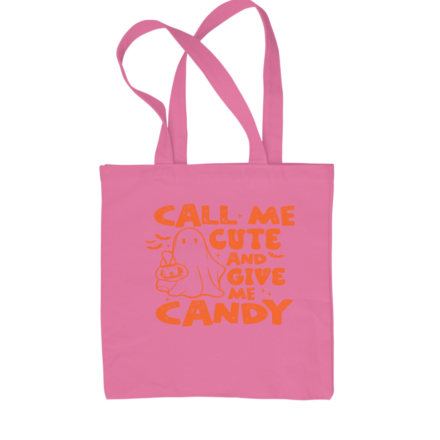 Call Me Cute And Give Me Candy Shopping Tote Bag Pink