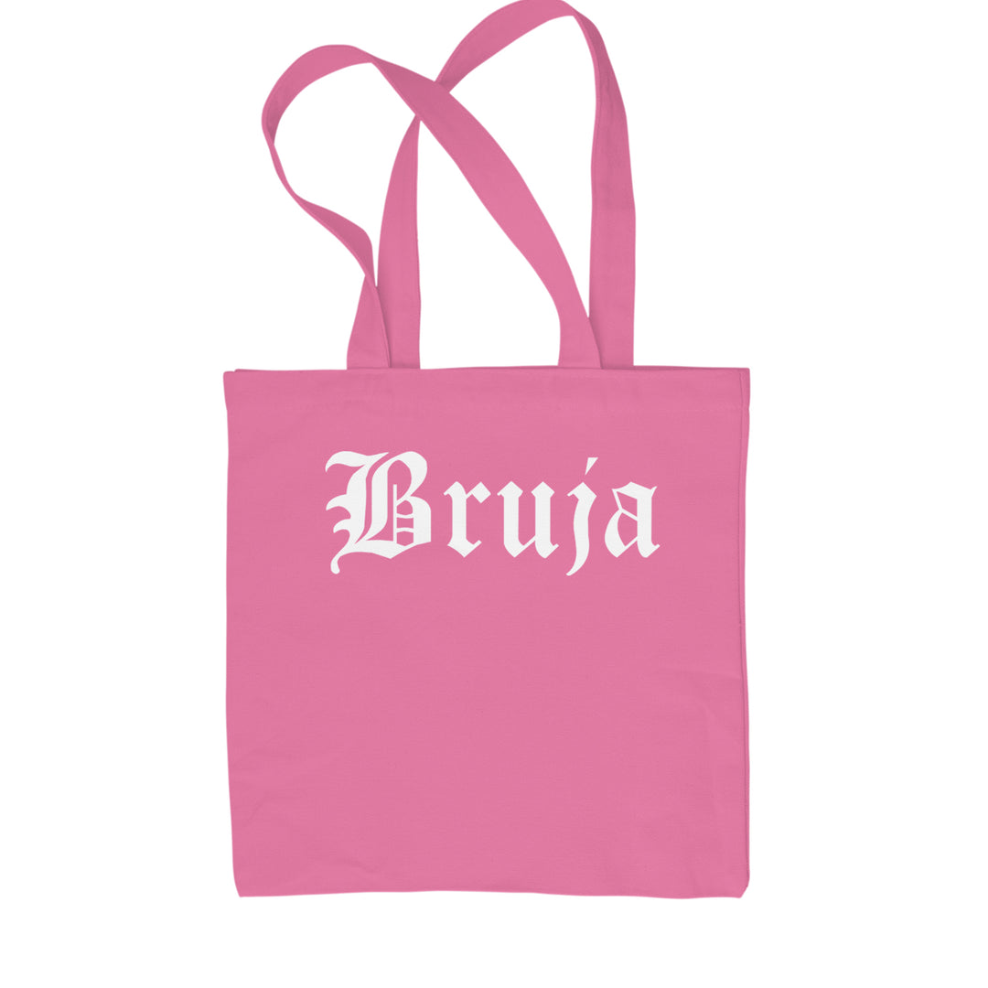 Bruja Gothic Spanish Witch Shopping Tote Bag Pink