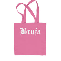 Bruja Gothic Spanish Witch Shopping Tote Bag Pink