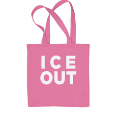 Ice Out Protest Shopping Tote Bag Pink