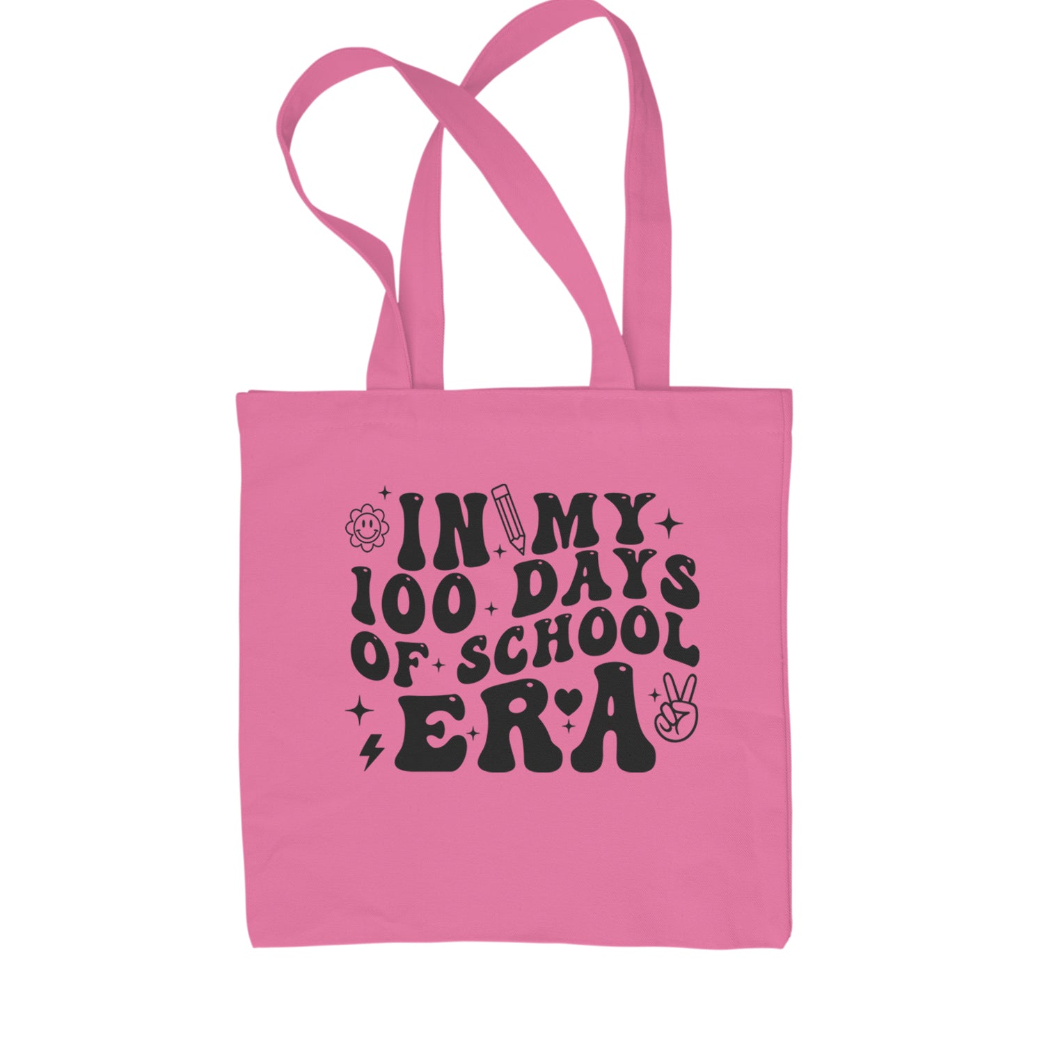 In My 100 Days Of School Era Shopping Tote Bag Natural