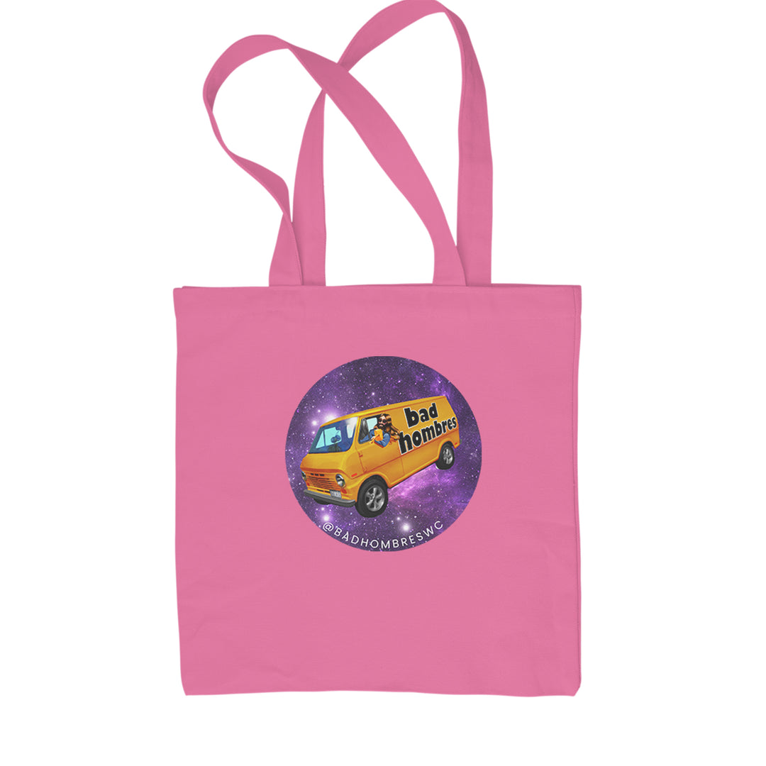 Bad Hombres Space West Chester Band Shopping Tote Bag Pink