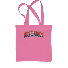 Boston City Pride Skyline Shopping Tote Bag Pink