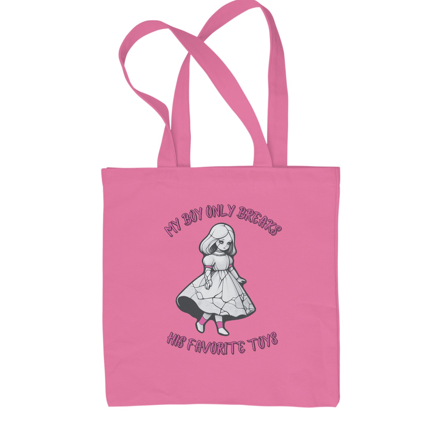 My Boy Only Breaks His Favorite Toys TTPD Music Shopping Tote Bag Pink