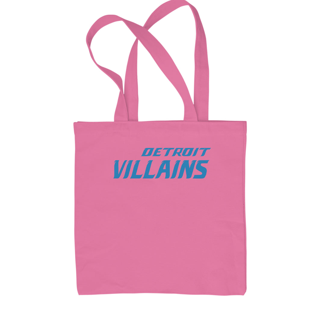 Detroit Villains Grit Football Shopping Tote Bag Pink