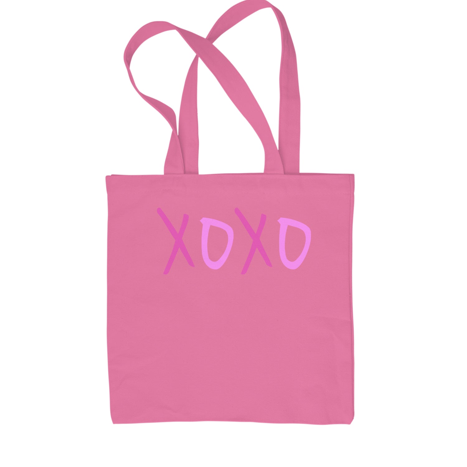 XOXO Pink Print Shopping Tote Bag Pink